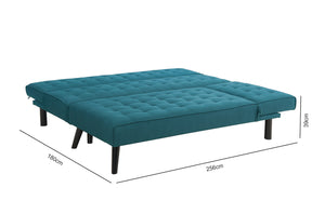 divano angolare trasformabile blu anatra