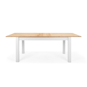 Tavolo da pranzo in legno Skadar e bianco - sfondo bianco 3