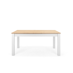 Tavolo da pranzo in legno Skadar e bianco - sfondo bianco 5