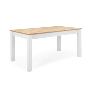 Tavolo da pranzo in legno Skadar e bianco - sfondo bianco 2