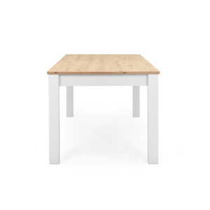 Tavolo da pranzo in legno Skadar e bianco - sfondo bianco 1