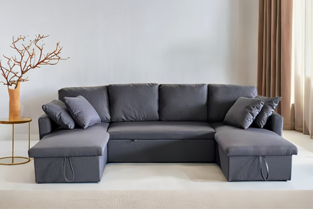 divano angolare grigio mahe rettangolo concept u grigio scuro