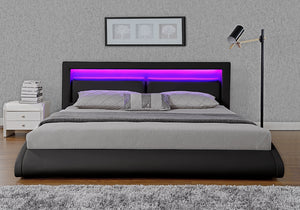 Struttura letto in similpelle con LED integrati - 140 x 190 cm Brixton
