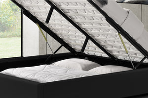 Struttura letto nera con box contenitore integrato - 160 x 200 cm Kennington