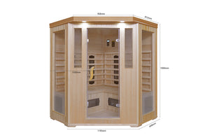 Saune 4 posti legno narvik dimensione