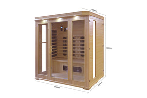 Saune 5 posti legno narvik dimensioni