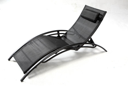 set di 2 lettini impilabili regolabili limea nero intero concept-u