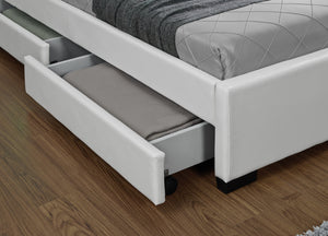 struttura letto design led 140x190 con cassetti in imitazione bianco Enfield zoom 2 concept u