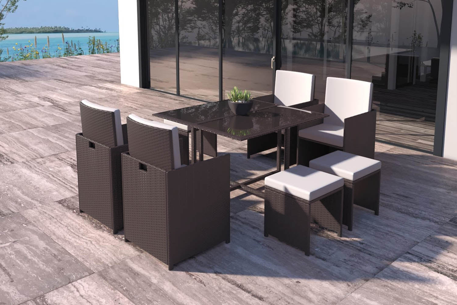 Sala da pranzo da giardino