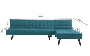 Dimensioni divano angolare 4 posti blu anatra