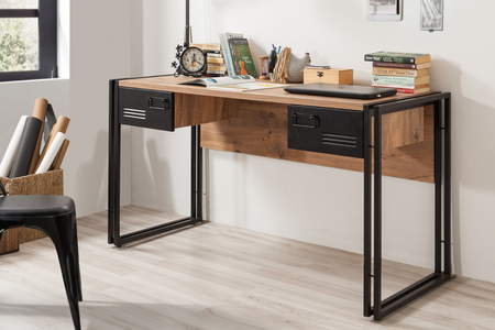 Scrivania industriale gambe in metallo Skirv