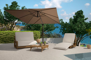 Copertura per ombrellone Cesare 3x4 da esterno colore cioccolato 4 concept u