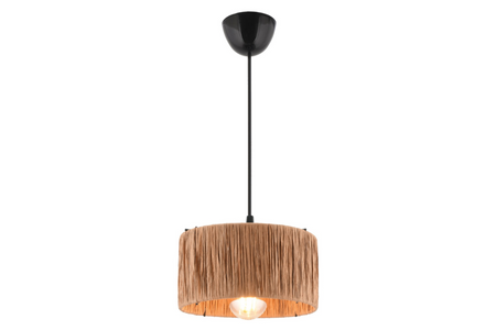 Lampada Rafia Clarisse sfondo bianco lampadina spenta concept u