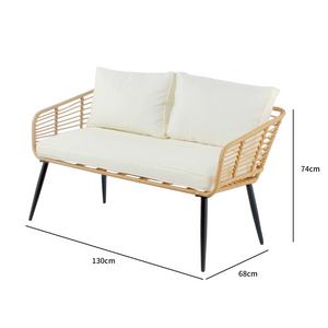 Divano da giardino Sitia 4 posti beige - Concept-U - dimensioni