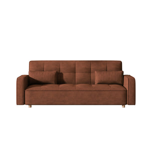 Divano convertibile scandinavo in terracotta Copenhague Packshot concept u