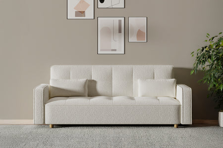 Divano letto a 3 posti in bianco atmosfera Copenhague concept u