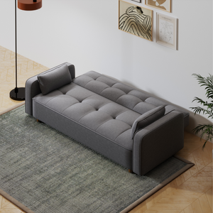 Divano letto in tessuto a 3 posti a Copenhague- atmosfera da divano dispiegato grigio