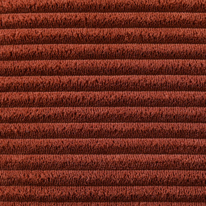 Divano scandinavo a 3 posti in velluto a coste color terracotta in tessuto Hoga Zoom concept u