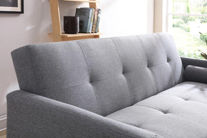 Divano trasformabile in stile scandinavo 3 posti in legno grigio chiaro ambiente 3 stanze concept u