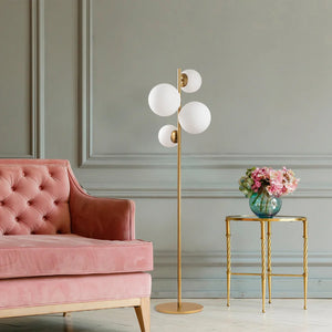 Lampada da terra Candice con 4 sfere dorate - Atmosfera per salotto Concept Usine