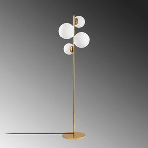 Lampada da terra Candice con 4 sfere dorate - Sfondo sfumato Concept Usine