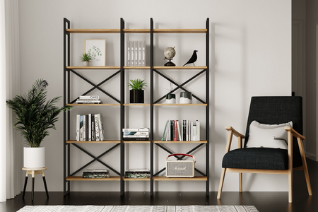 Libreria Fabi Concept-U in stile industriale