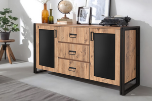 Credenza rettangolare Tonya con ante e cassetti