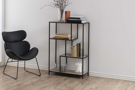 Mensole industriale legno e nero factory