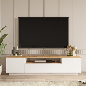 mobile tv bianco legno tyro concept u vista frontale