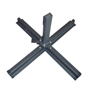 Ombrellone quadrato 3x3 decentrato girevole terracotta alluminio Palatino base bianca concept u