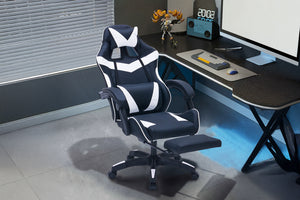 Sedia da gaming Altair con poggiapiedi  bianco concept u