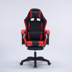 Sedia da gaming Altair con poggiapiedi  rosso vista frontale concept u