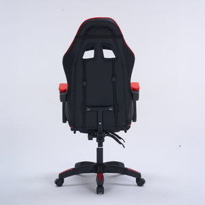 Sedia da gaming Altair con poggiapiedi  rosso vista posteriore concept u
