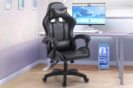 Silla de juego con masaje Ezio nero concept u