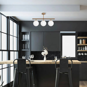 Sospensione a 3 sfere design bronzo ambra atmosfera - Concept Usine