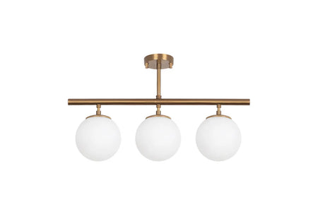 Sospensione a 3 sfere design bronzo ambra rettangolare - Concept Usine