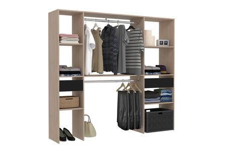 spogliatoio 2 armadi + 6 ripiani e 2 cassetti design Elysée legno