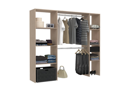 spogliatoio 6 ripiani + 1 cassetto + 2 armadi di design in legno