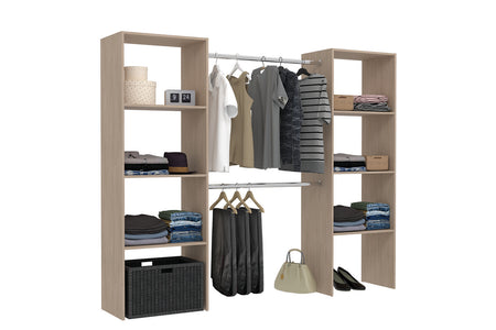 Spogliatoio di design in legno con 6 ripiani + 2 armadi Elysée