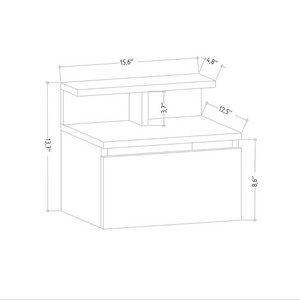 Dimensioni legno bianco antracite