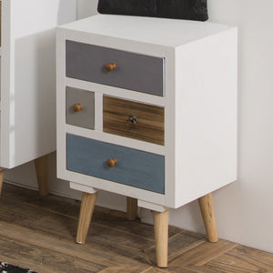 Comodino scandinavo multicolore drawer