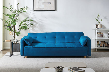 Sofá de estilo escandinavo convertible de 3 plazas blu