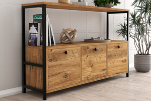 Credenza in legno Fero 3 ante ambiente 1