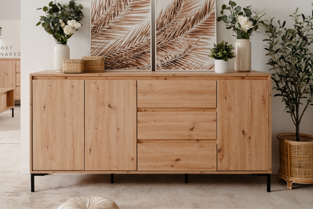 Credenza in legno con armadi e cassetti Navi