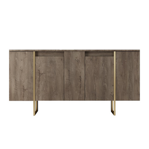 Credenza Luxor in legno frontale e dorata