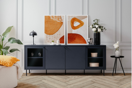 Credenza bassa 4 ante Lanzarote blu navy Ambiente Concept U