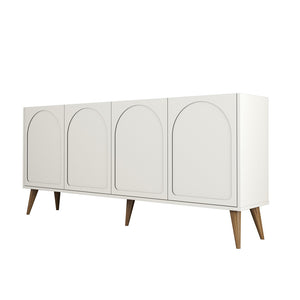 credenza 4 ante arrotondate crema noce lister packshot concept u