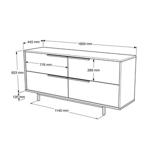 credenza 4 ante legno abey dimensioni concept u
