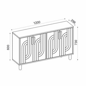 credenza 4 ante travertino rody dimensioni concept u