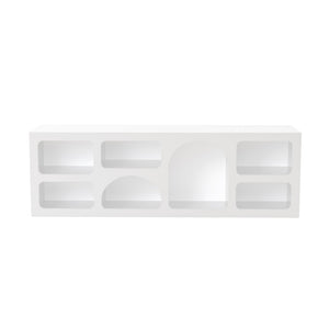 credenza bassa organica a 7 nicchie bianca ferlis packshot concept u